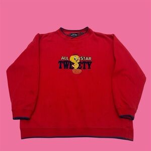 Warner Bros. Red Tweety Crewneck Sweater